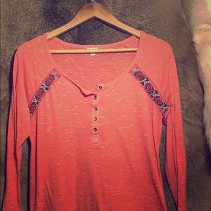 Orange long sleeve shirt